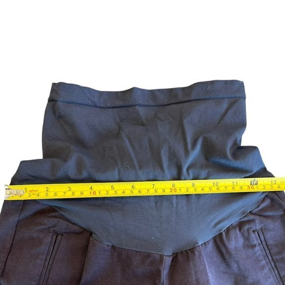 A Pea in The Pod Navy Pull On Stretch Capri Maternity Pants Womens S - Picture 3 of 5